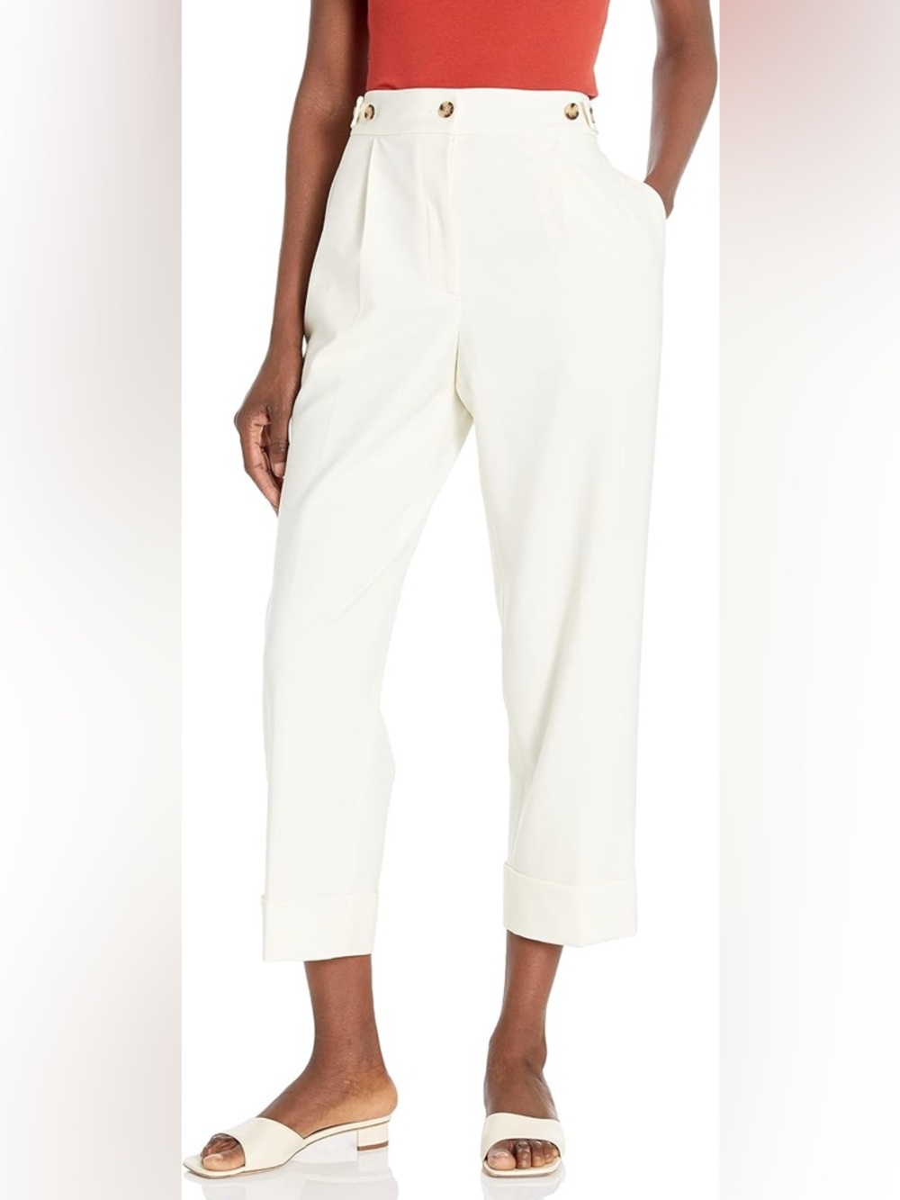 Club Monaco Cream Wool Blend Trouser